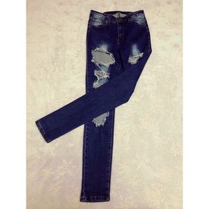 Women Jeans Distressed American Bazi Size 3 Junior